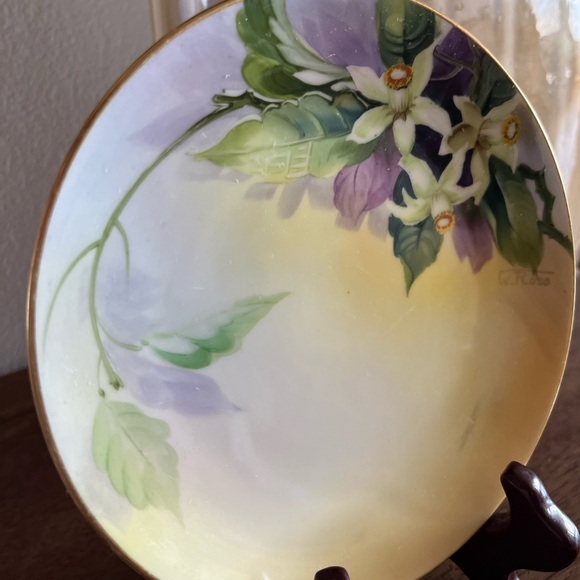 Nippon Morimura (M)  antique unique design signed W Rose plate - Picture 6 of 10